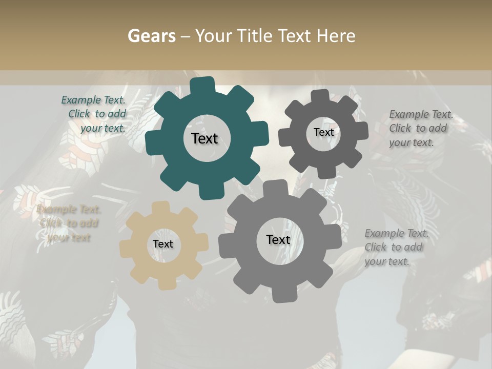 Lips Black Posing PowerPoint Template