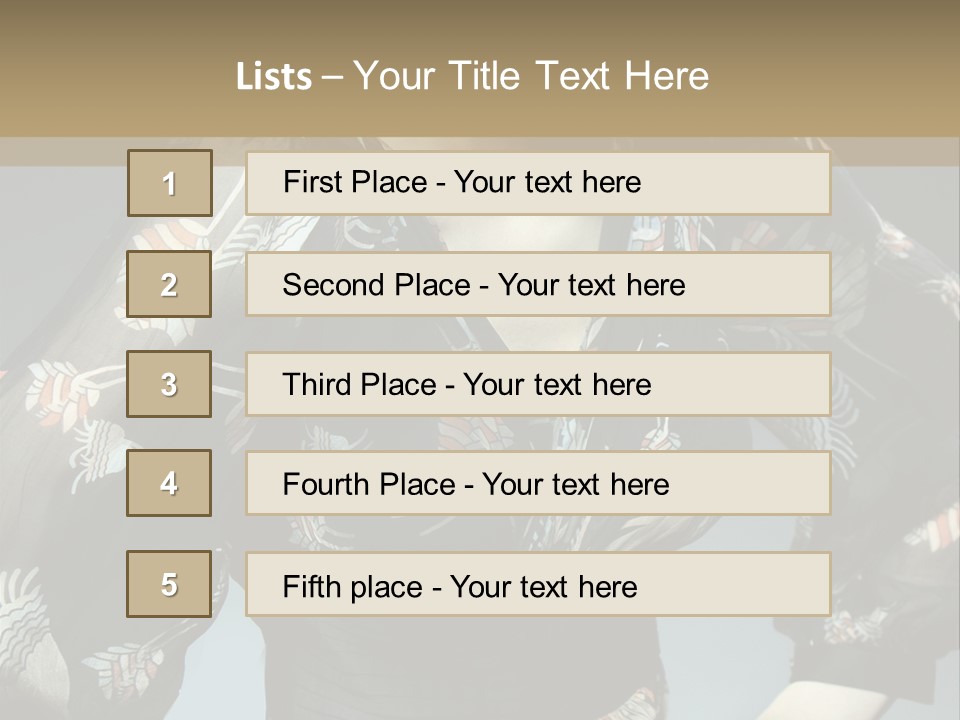 Lips Black Posing PowerPoint Template