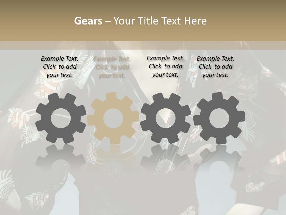 Lips Black Posing PowerPoint Template