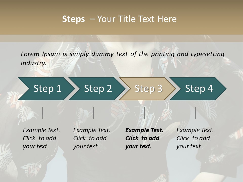 Lips Black Posing PowerPoint Template