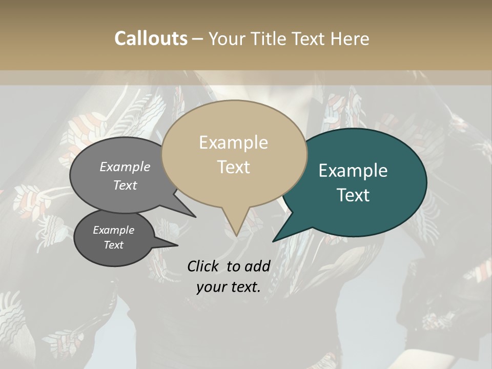 Lips Black Posing PowerPoint Template