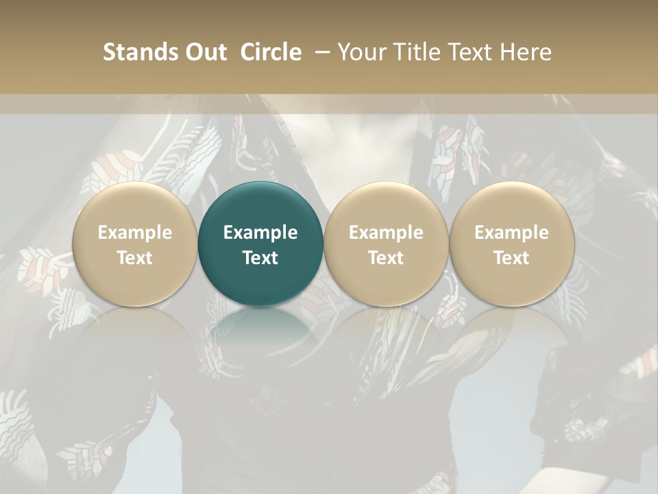 Lips Black Posing PowerPoint Template