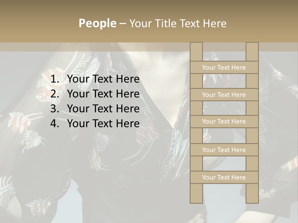 Lips Black Posing PowerPoint Template