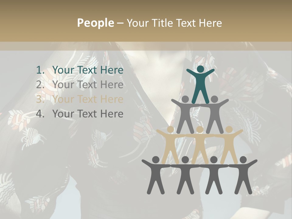 Lips Black Posing PowerPoint Template