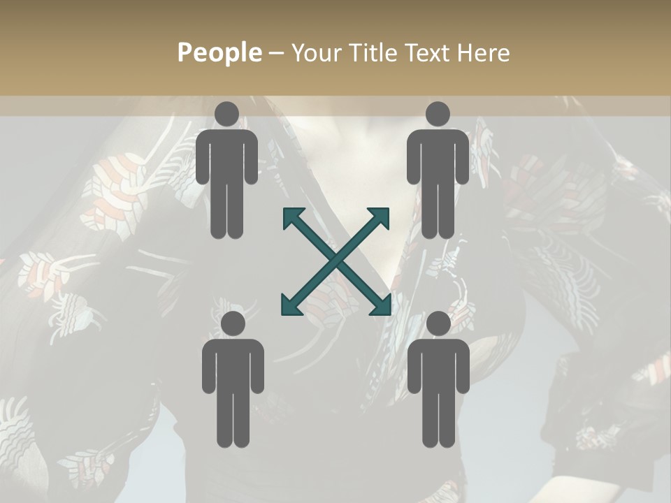 Lips Black Posing PowerPoint Template