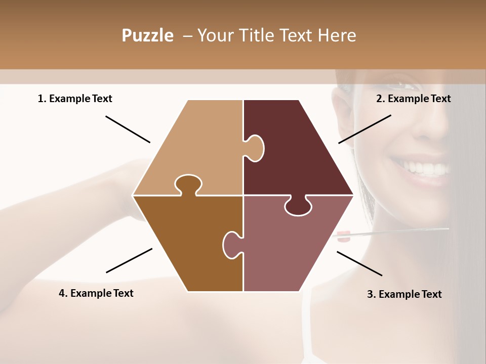 White Space Hairdo PowerPoint Template