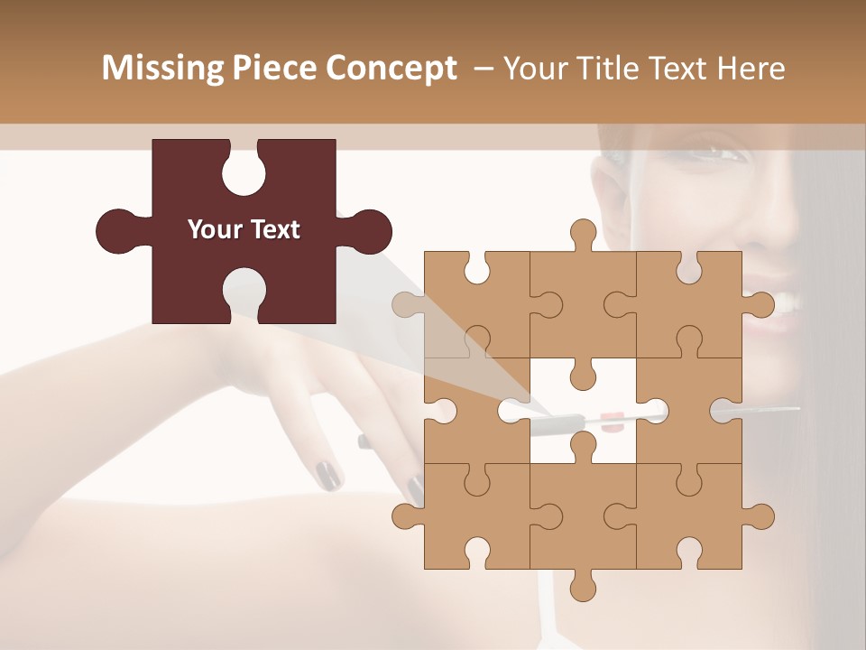 White Space Hairdo PowerPoint Template