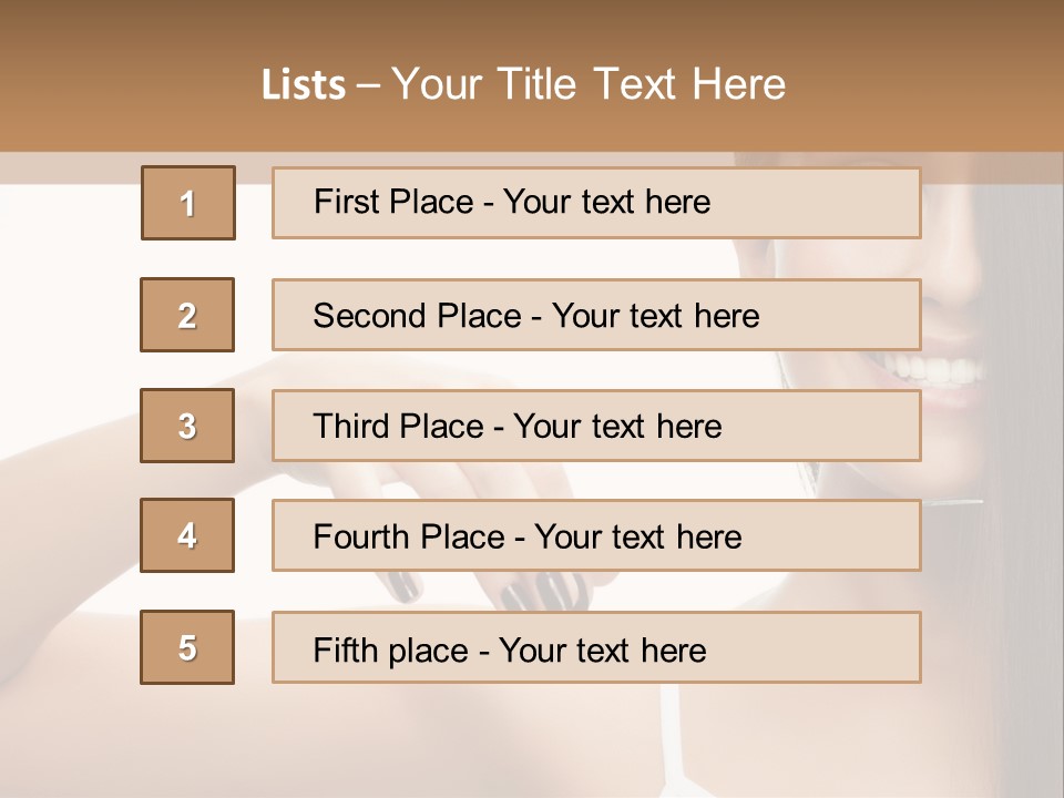 White Space Hairdo PowerPoint Template