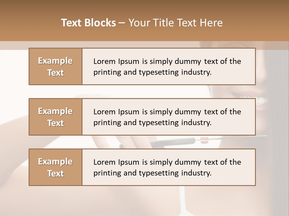 White Space Hairdo PowerPoint Template