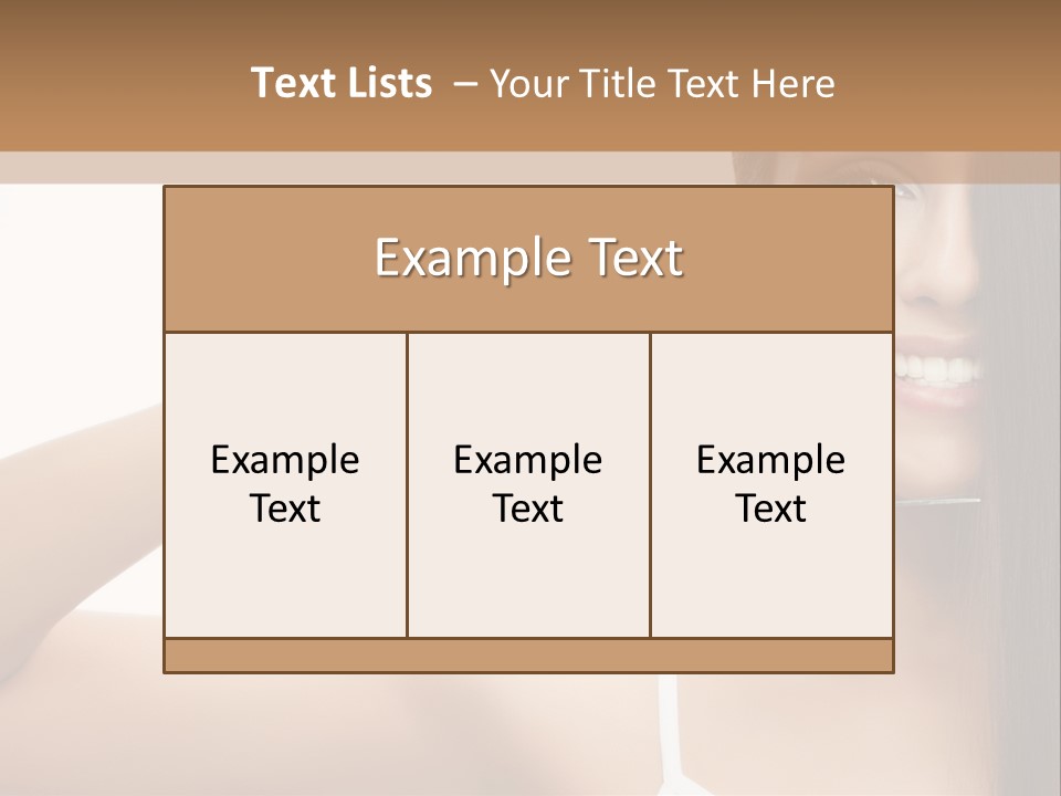 White Space Hairdo PowerPoint Template