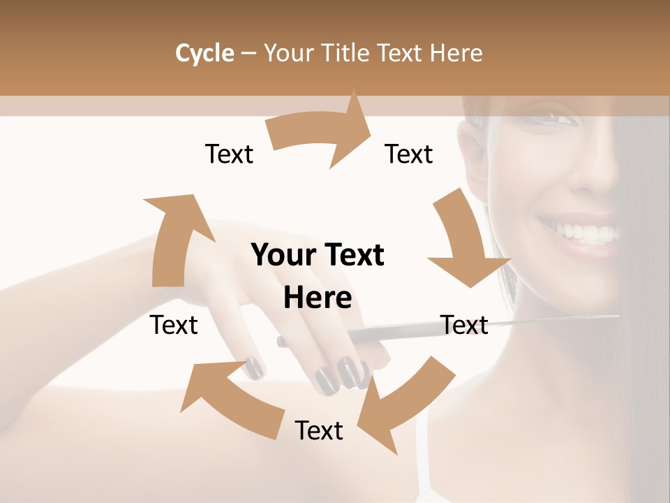 White Space Hairdo PowerPoint Template