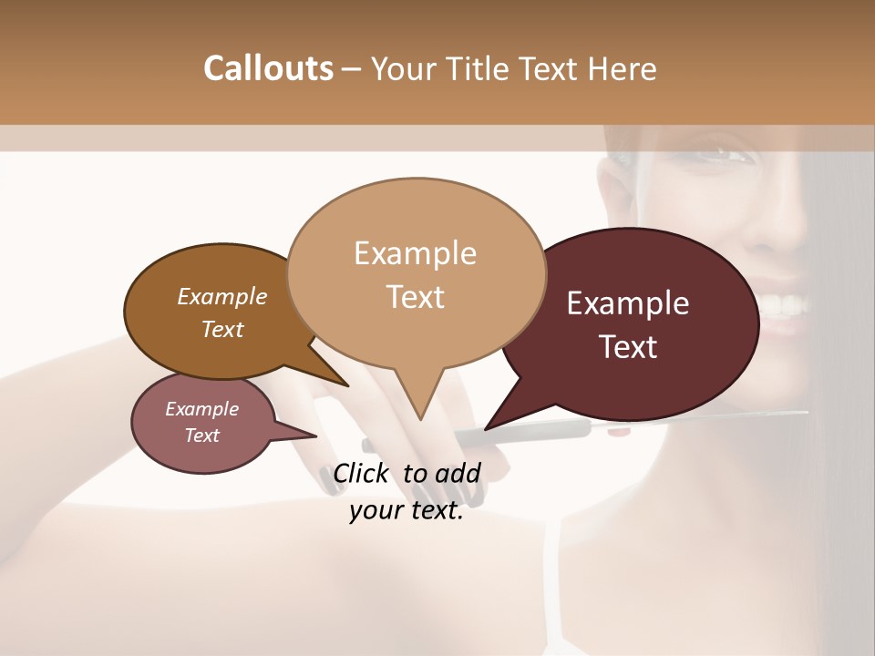 White Space Hairdo PowerPoint Template