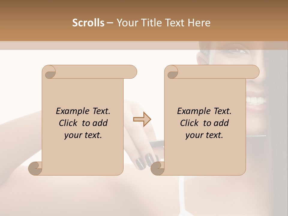 White Space Hairdo PowerPoint Template