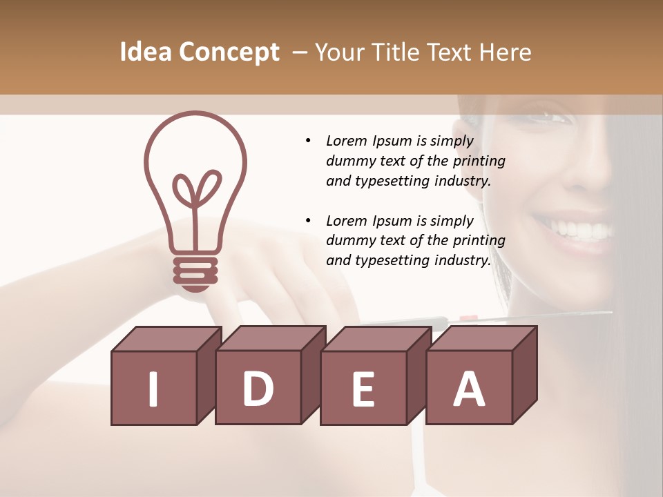 White Space Hairdo PowerPoint Template