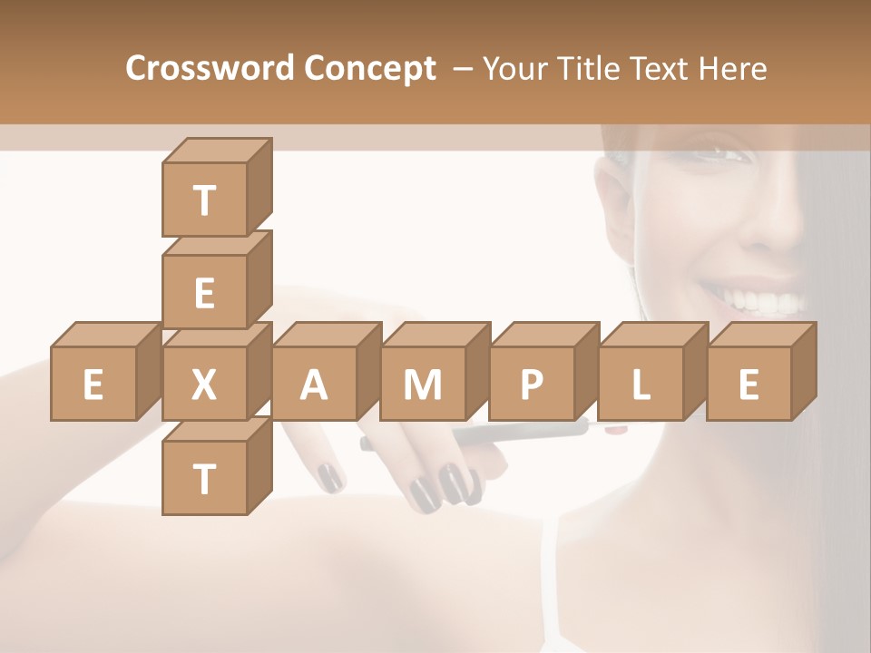 White Space Hairdo PowerPoint Template