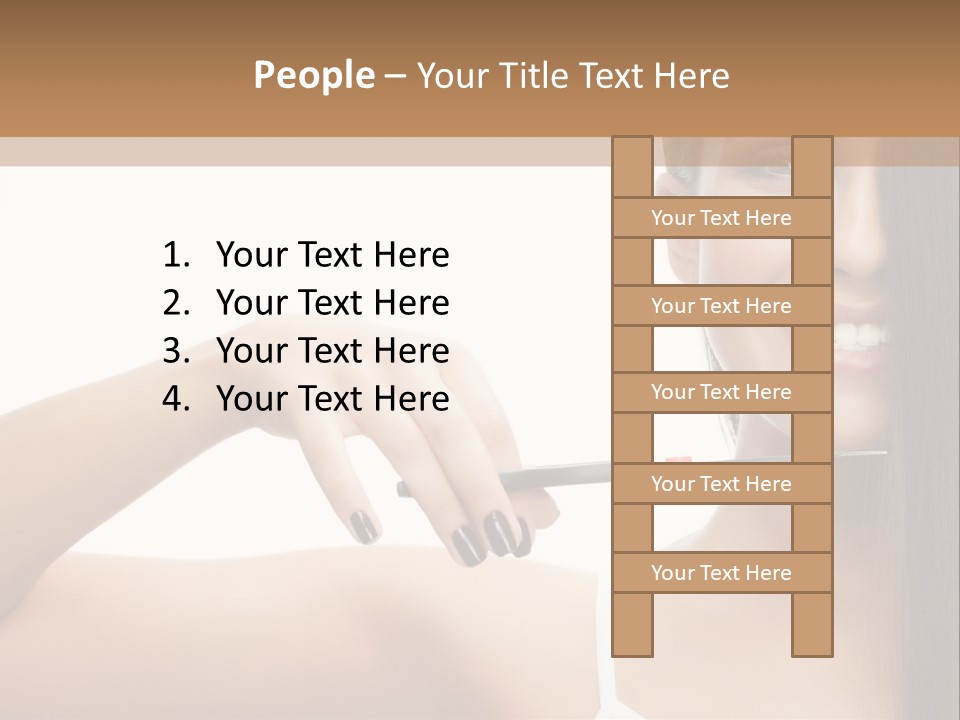 White Space Hairdo PowerPoint Template