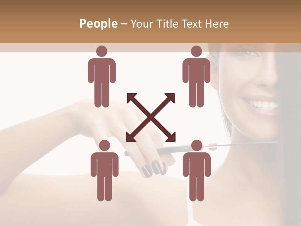 White Space Hairdo PowerPoint Template