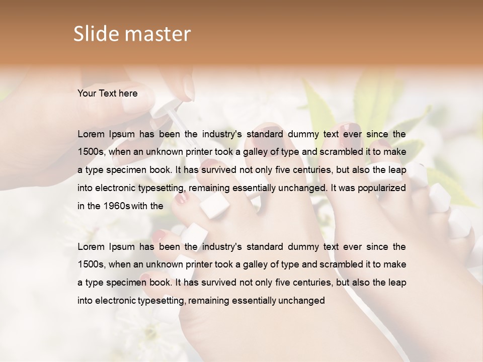 Peeling Hand Relaxation PowerPoint Template