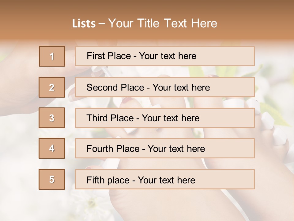 Peeling Hand Relaxation PowerPoint Template