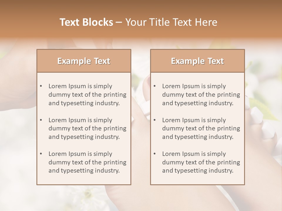 Peeling Hand Relaxation PowerPoint Template