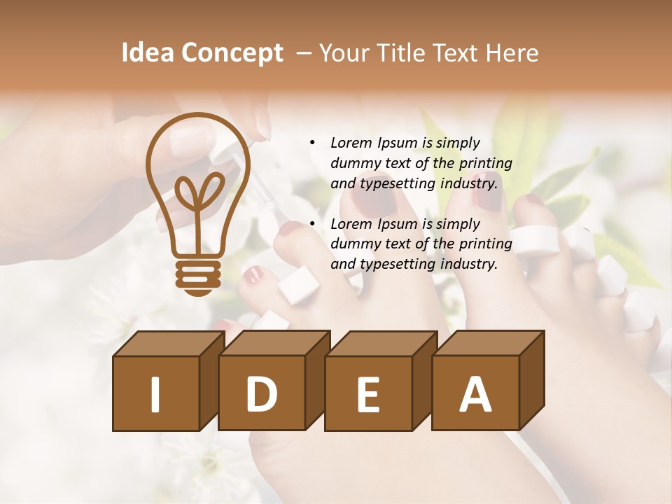 Peeling Hand Relaxation PowerPoint Template