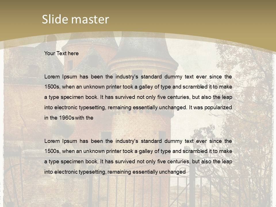 Landmark Fortress Fort PowerPoint Template
