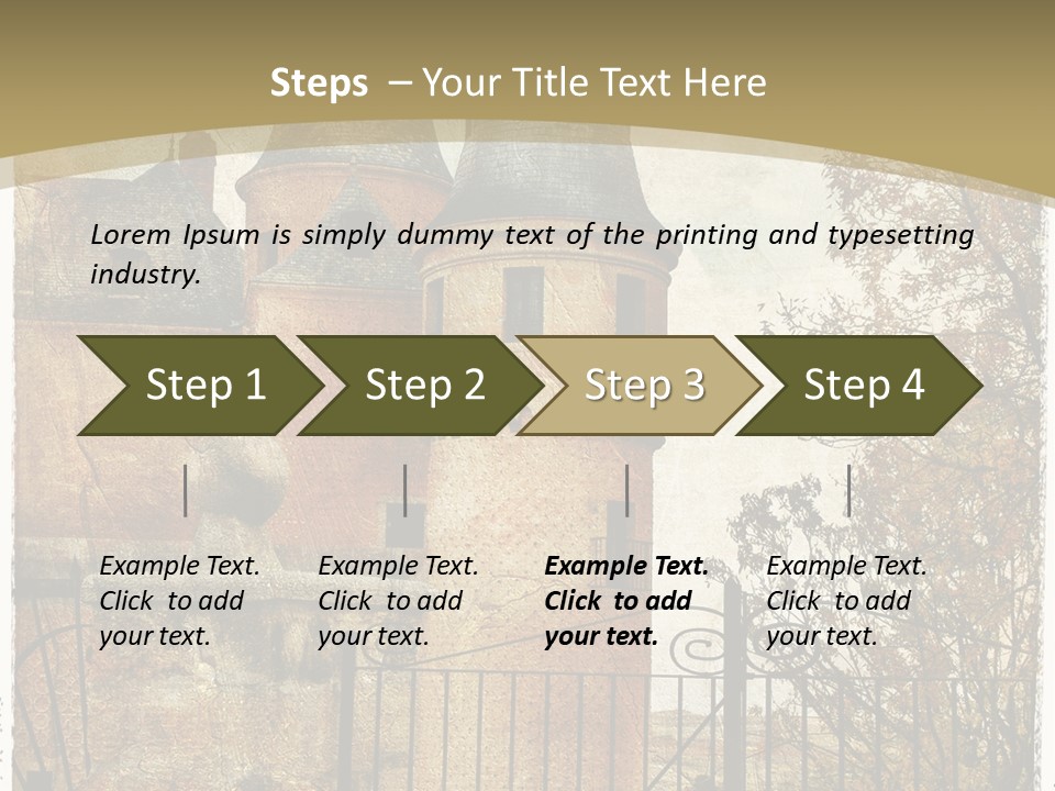 Landmark Fortress Fort PowerPoint Template