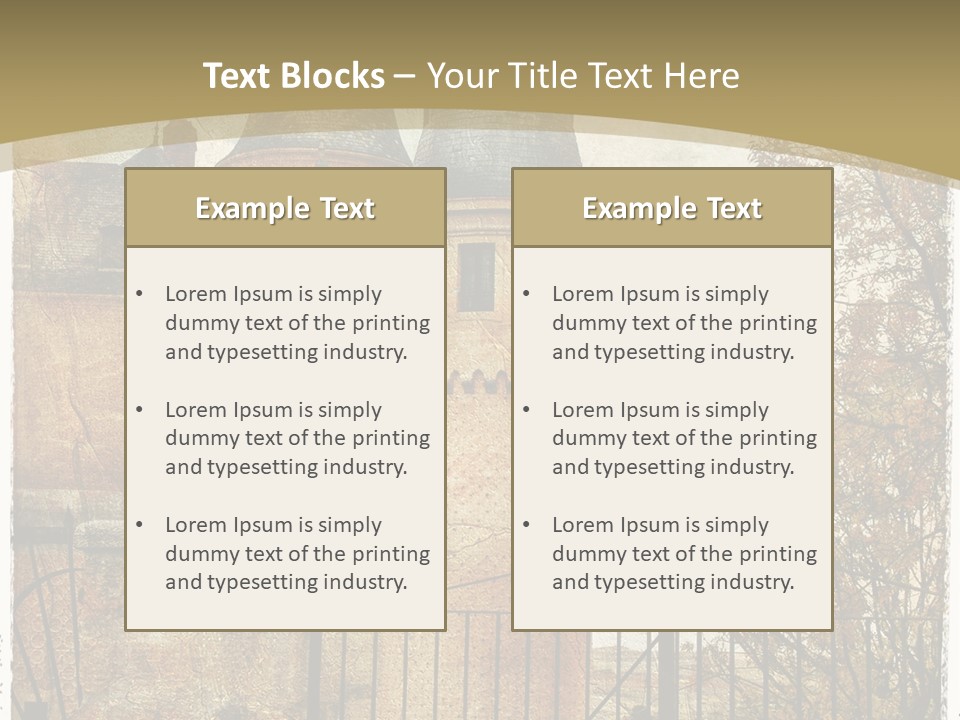 Landmark Fortress Fort PowerPoint Template