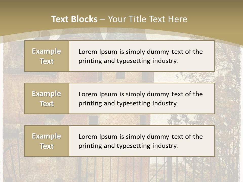 Landmark Fortress Fort PowerPoint Template