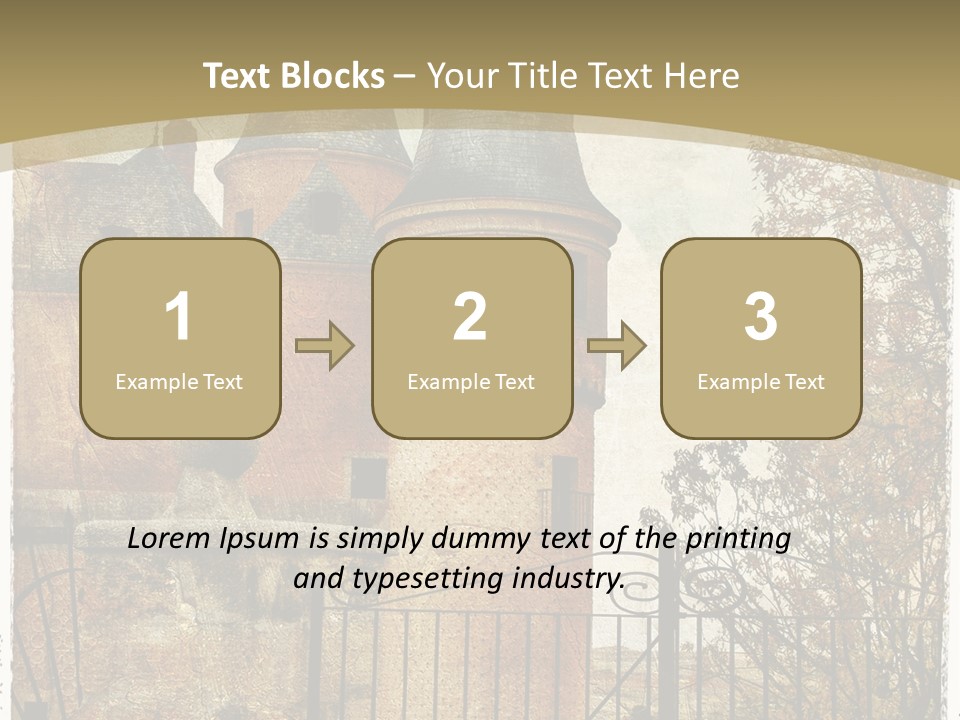 Landmark Fortress Fort PowerPoint Template