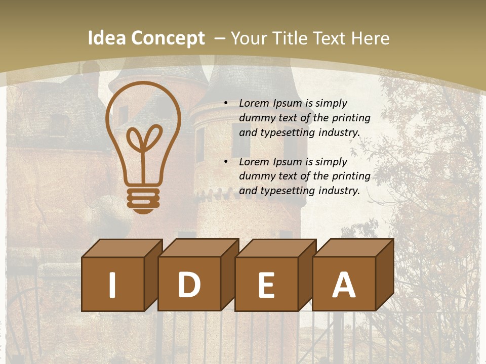 Landmark Fortress Fort PowerPoint Template