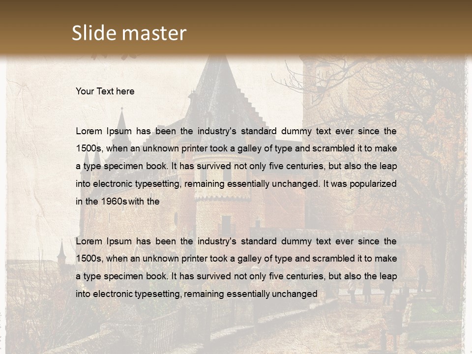 Stronghold Fortress Tower PowerPoint Template