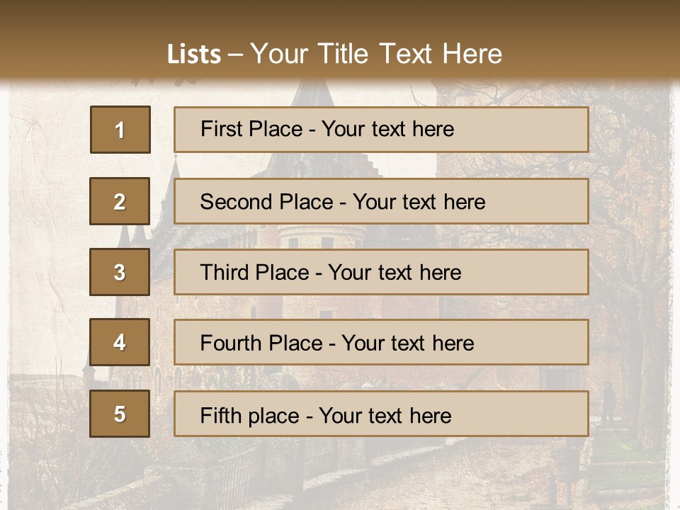 Stronghold Fortress Tower PowerPoint Template