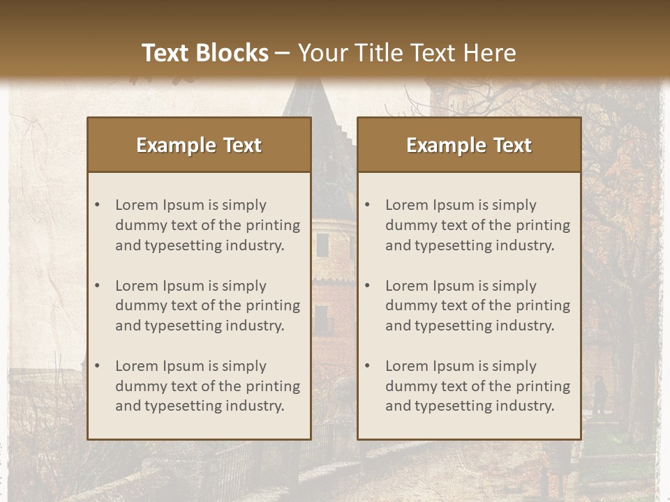 Stronghold Fortress Tower PowerPoint Template