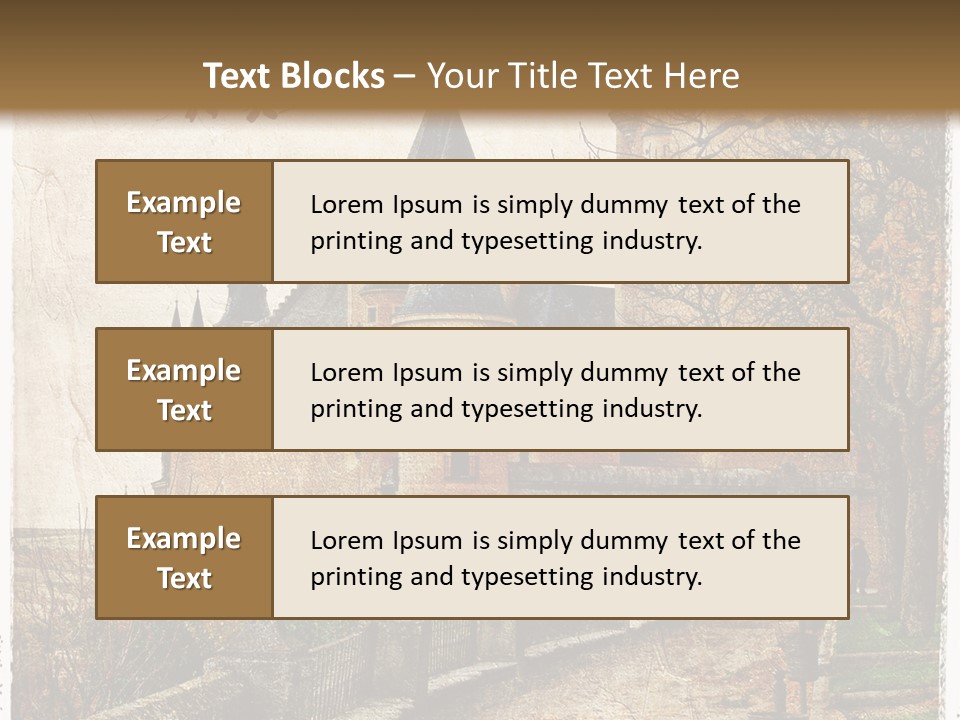 Stronghold Fortress Tower PowerPoint Template