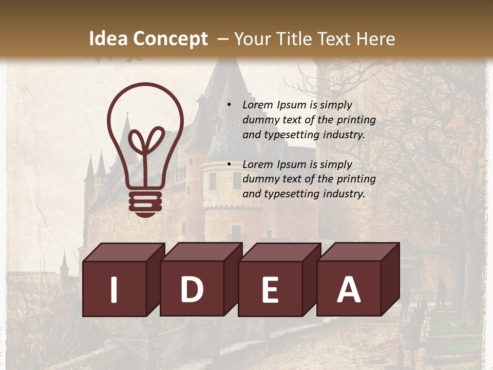 Stronghold Fortress Tower PowerPoint Template