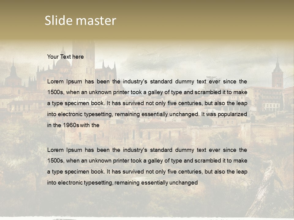 Artistic Medieval Summer PowerPoint Template