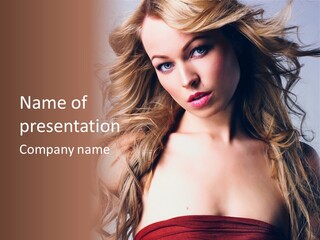 Lady People Blond PowerPoint Template