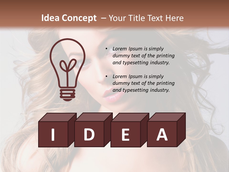 Lady People Blond PowerPoint Template
