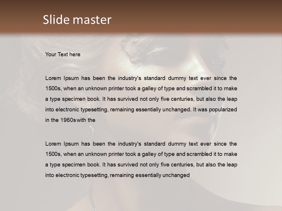 Face Neck Woman PowerPoint Template