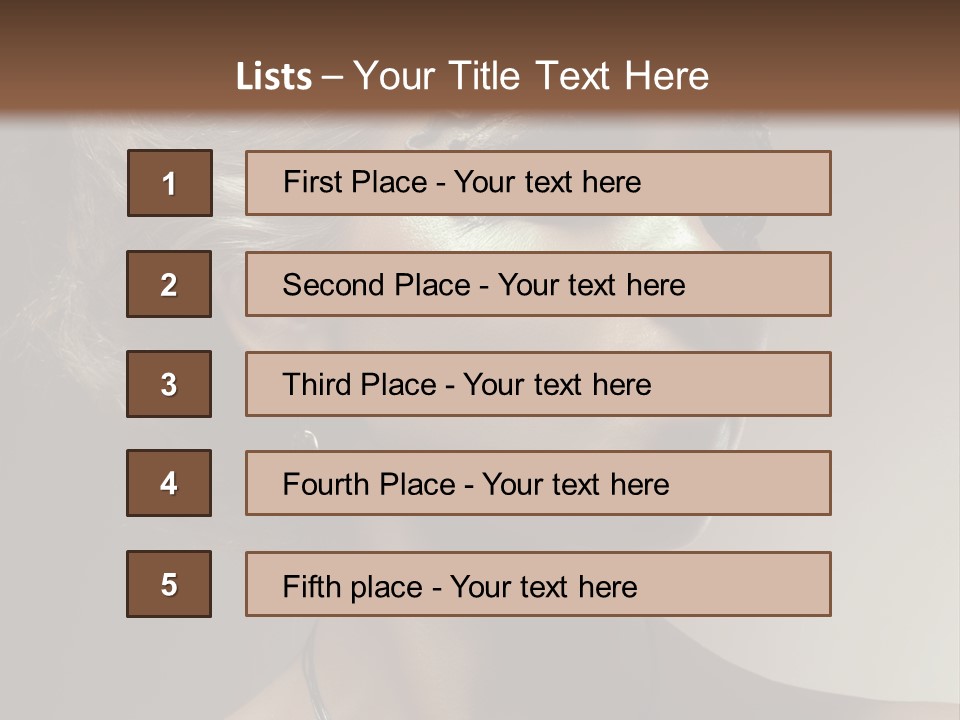 Face Neck Woman PowerPoint Template
