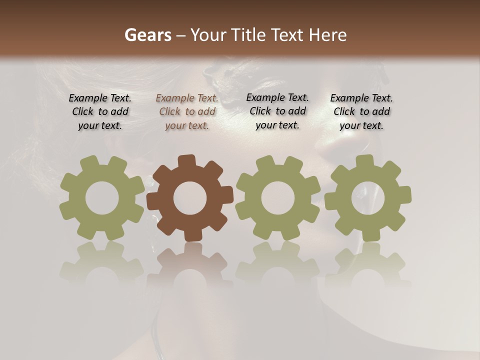 Face Neck Woman PowerPoint Template