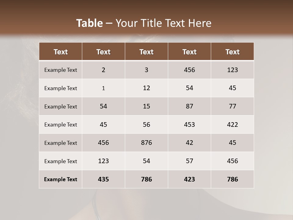 Face Neck Woman PowerPoint Template