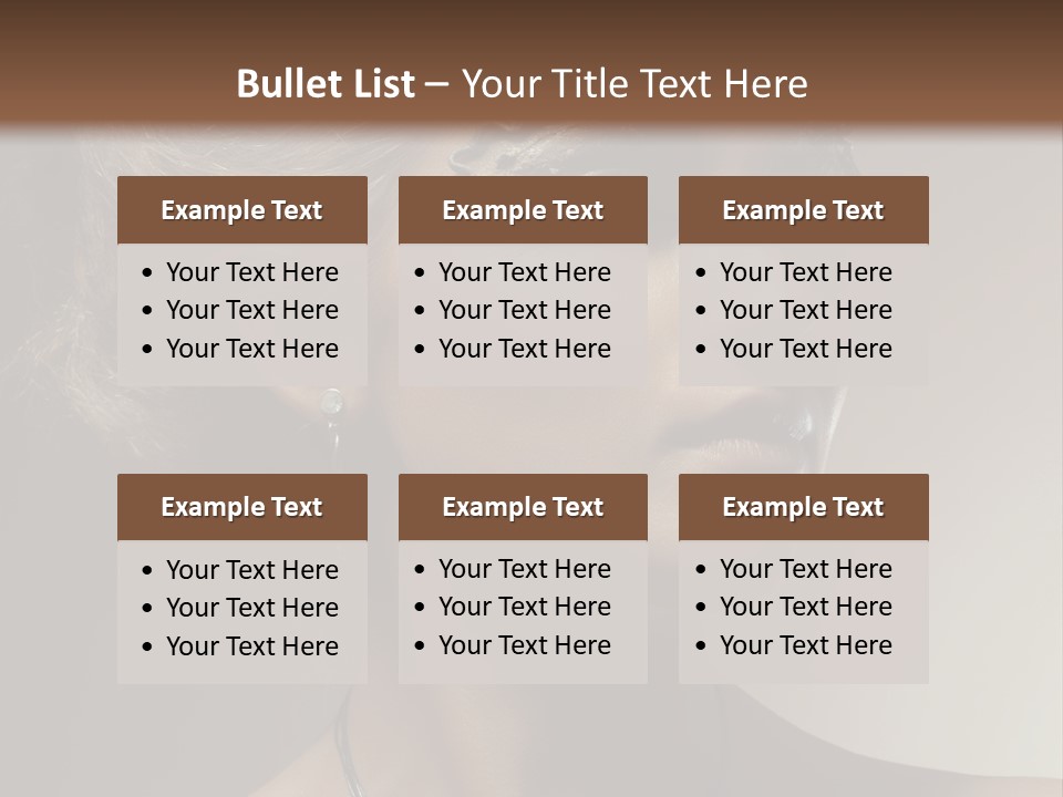 Face Neck Woman PowerPoint Template