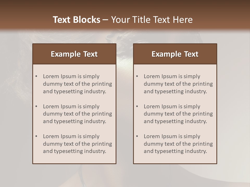 Face Neck Woman PowerPoint Template