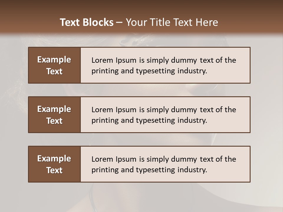 Face Neck Woman PowerPoint Template