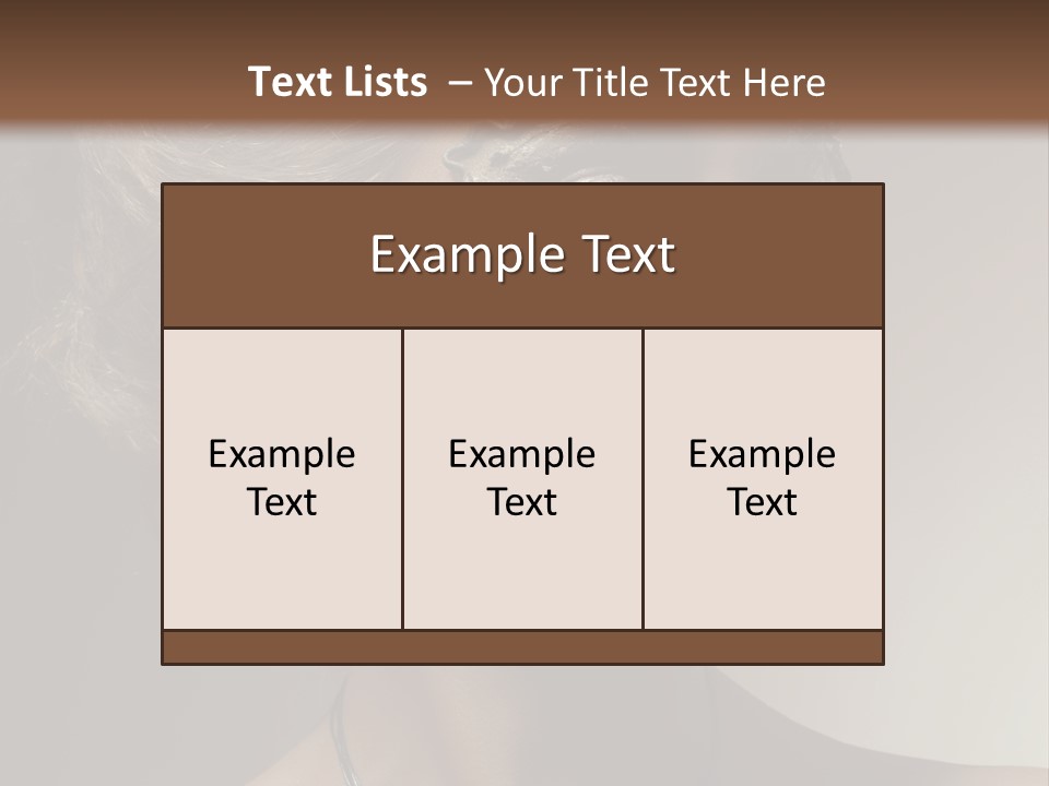 Face Neck Woman PowerPoint Template