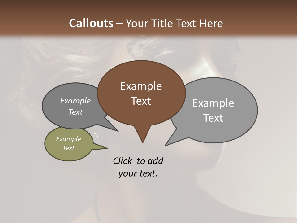 Face Neck Woman PowerPoint Template