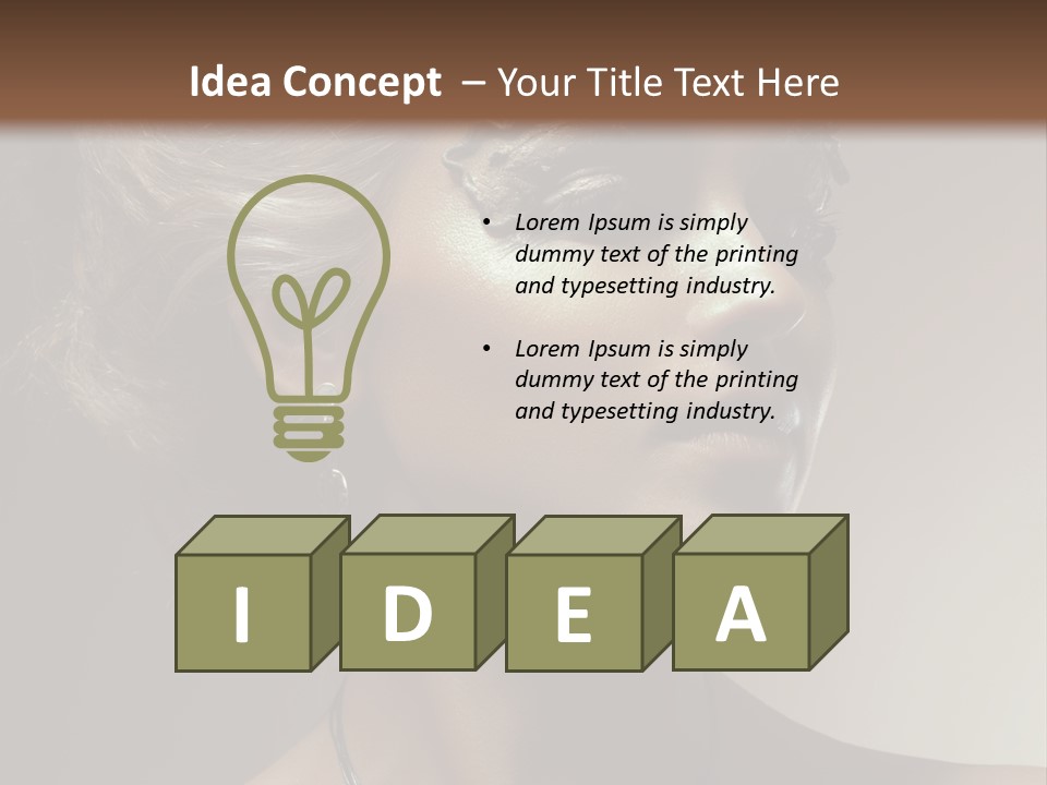 Face Neck Woman PowerPoint Template