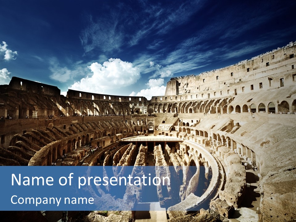 Tourism Roma Amphitheatre PowerPoint Template